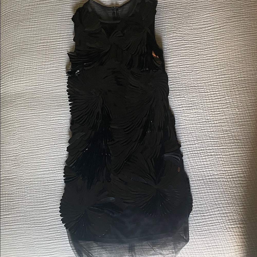 Jovani Black Textured Mini Dress